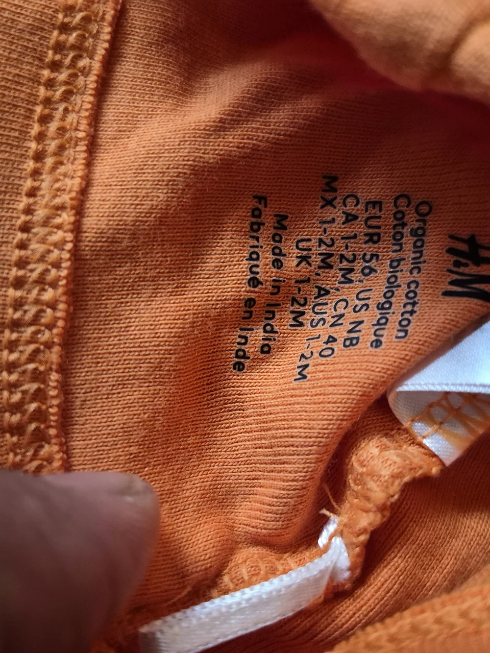 H&M Orange & Cream Pumpkin Outfit Set For Baby SIZE NB